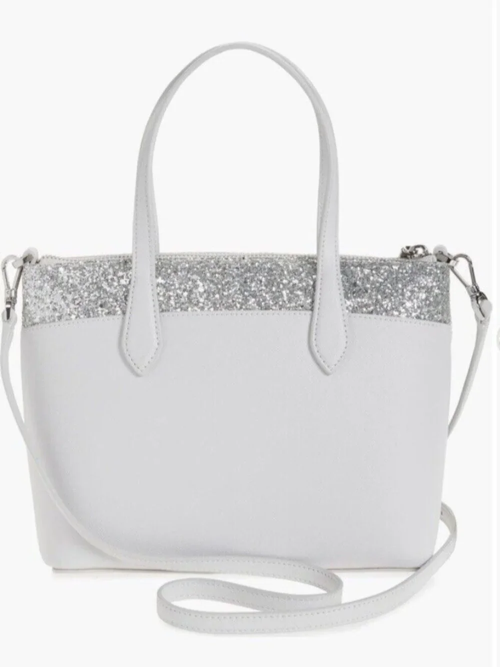Kate Spade New York Flash Glitter Satchel in Gray (Style K8707)